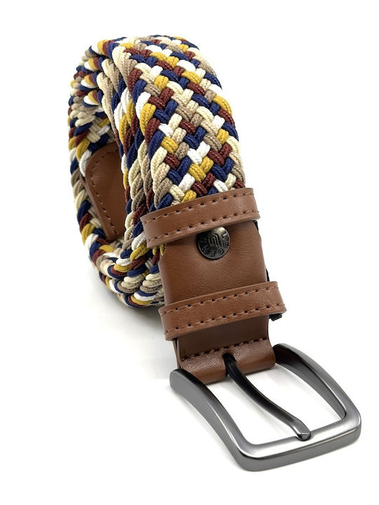 Elastic Men's Belt Knitted Multicolored