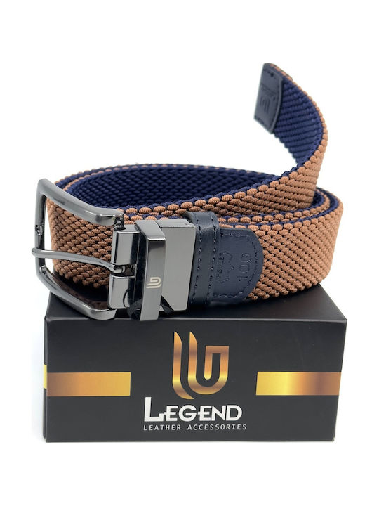 Elastic Men's Belt Leather Knitted Double Sided Multicolored