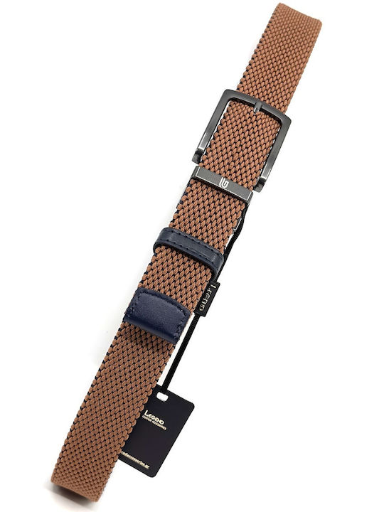 Elastic Men's Belt Leather Knitted Double Sided Multicolored