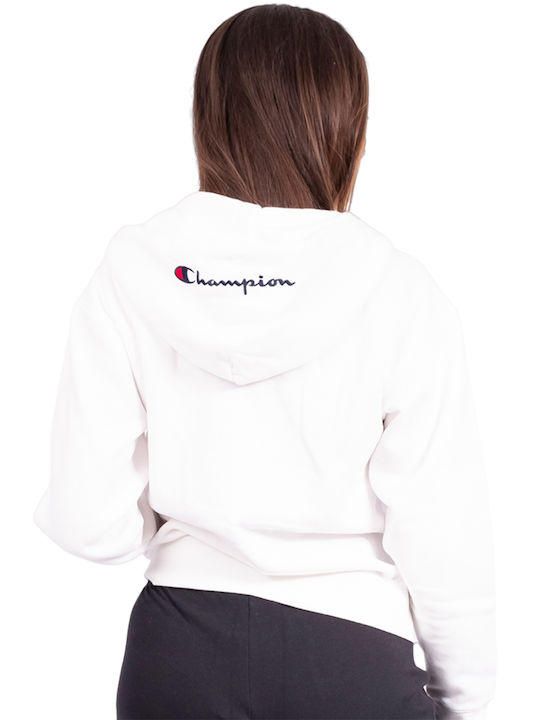 Women's Sweatshirt Jacket Hooded White
