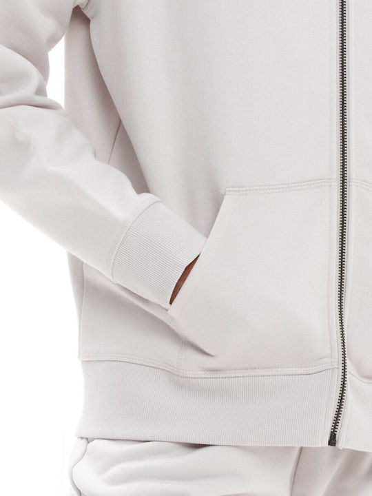 Women's Sweatshirt Jacket Hooded White