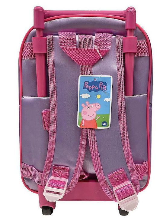 School Bag Trolley Kindergarten in Fuchsia color