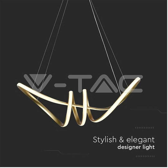 V-TAC Designer Κρεμαστό Φωτιστικό Λευκό LED με Θερμό Λευκό Φως 72x30x100εκ.