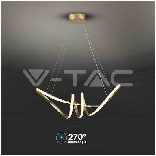 V-TAC Designer Κρεμαστό Φωτιστικό Λευκό LED με Θερμό Λευκό Φως 72x30x100εκ.