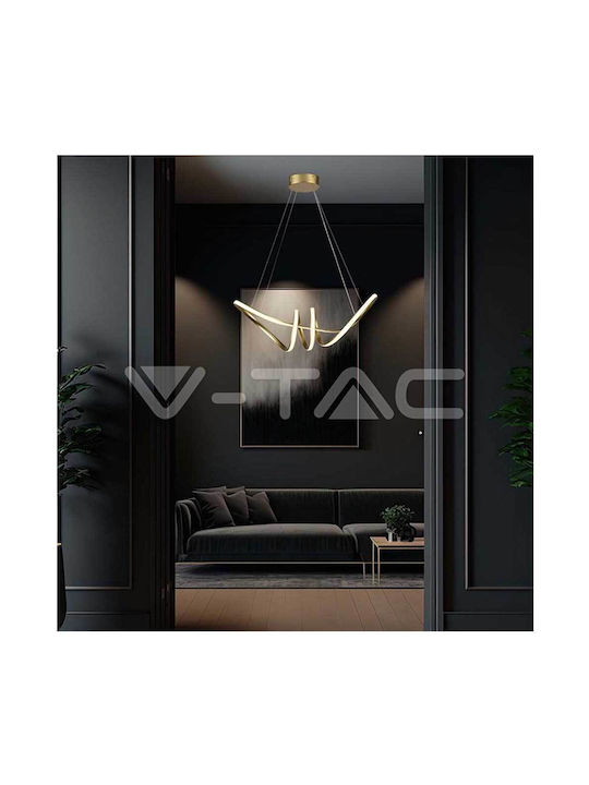V-TAC Designer Ceiling Light White LED with Warm White Light 72x30x100cm