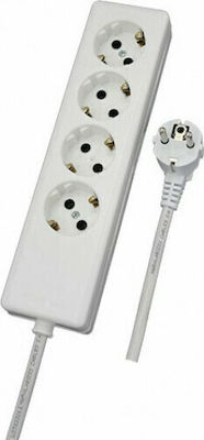 4-Outlet Power Strip 1.5m Silver