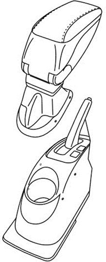 Lampa Car Armrest Mount for Alfa Romeo Mito Nissan Micra 2010 Adapter Black