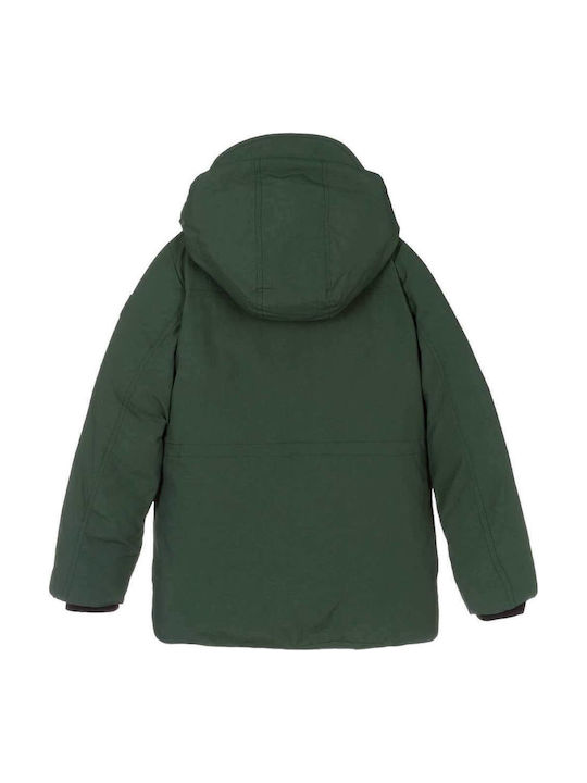 Kinder Freizeitjacke Kurz mit Kapuze Grün