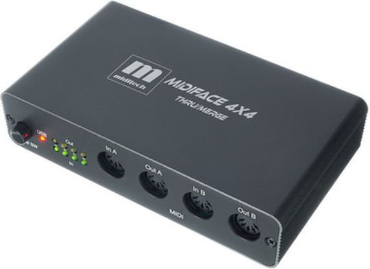Miditech Interfață Midi MIDIface 4x4 thru/merge Negru