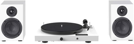 Pro-Ject Audio Juke Box E1 HiFi Set Plattenspieler mit Eingebaute Lautsprecher High Gloss White