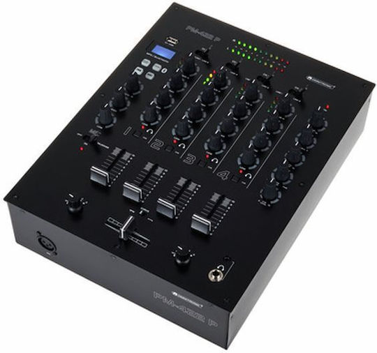 Omnitronic PM-422P Analoger Mischpult 4 Kanäle / 1 XLR-Eingang & Bluetooth