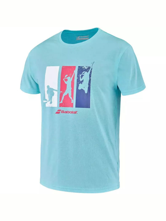 Babolat Ανδρικό T-shirt Κοντομάνικο Γαλάζιο