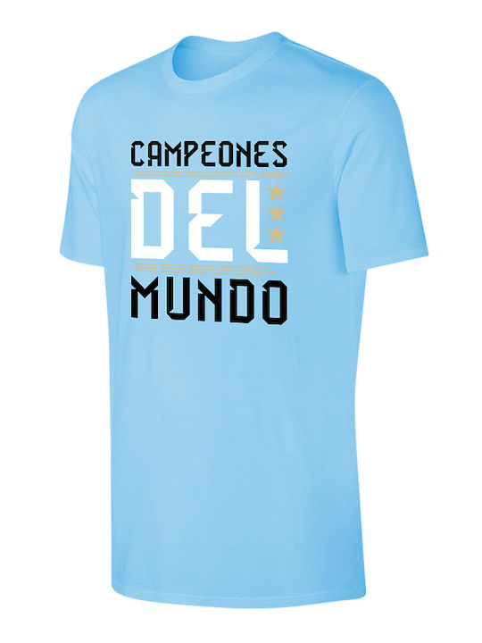 Sportarena Ανδρικό T-shirt Κοντομάνικο Γαλάζιο