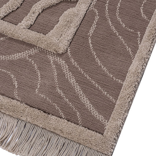 Beauty Home Bedroom Rug Set Beige 9434 Set of 3 Pieces