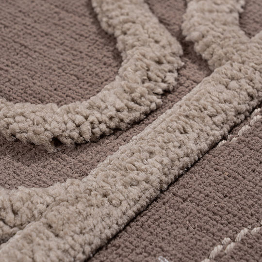 Beauty Home Σετ Μοντέρνα Χαλιά Κρεβατοκάμαρας Beige 9434-ΣΕΤ 3τμχ