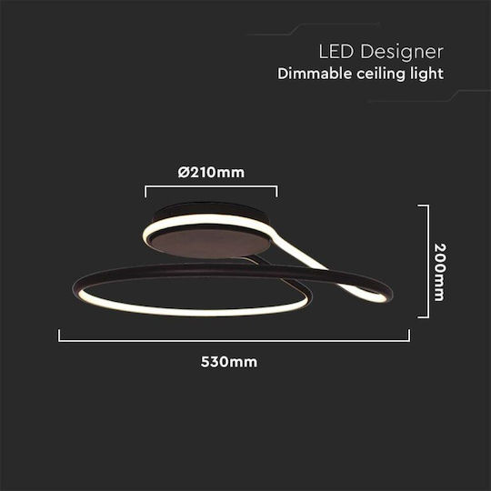 V-TAC Deckenleuchte 52cm Weiß mit Integrierter LED