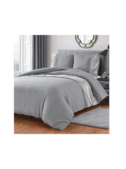 Sleeptime Duvet Cover Set Queen with 2 Pillowcases 240x220 Tokyo Dark Grey