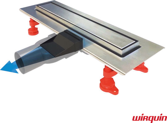 Wirquin Venisio Slim Kanal Boden mit Länge 50cm Silber