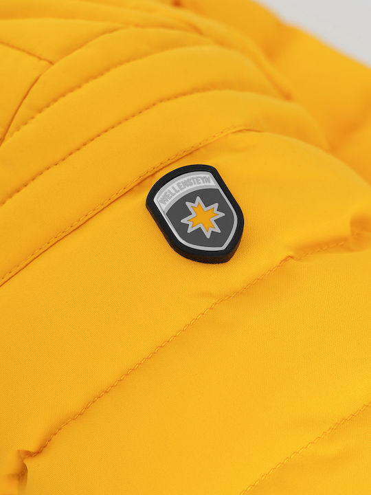 Windproof & Waterproof Quilted Coat Yellow