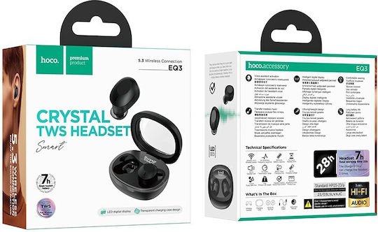 Hoco EQ3 In ear Bluetooth хендсфри Слушалки с Кутийка за Зареждане Черен