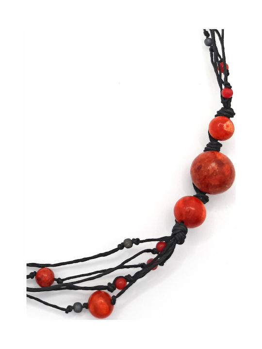 PS Silver Silber Halskette aus Rot