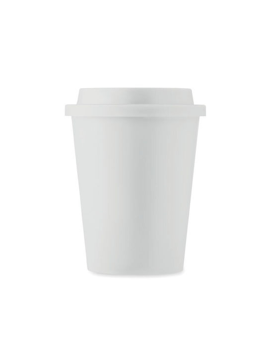 Midocean Κούπα Κεραμική με Καπάκι Λευκή 300ml