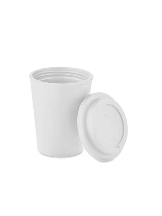 Midocean Κούπα Κεραμική με Καπάκι Λευκή 300ml