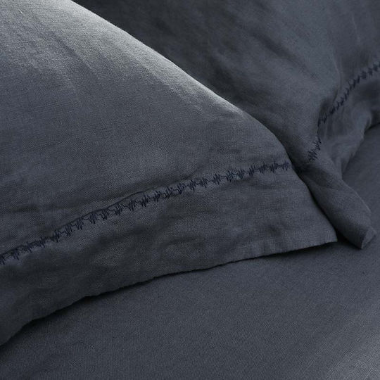 Hauz Sheet Sets Queen with Elastic 160x200+40cm. Limited Edition Linen Gray 4pcs