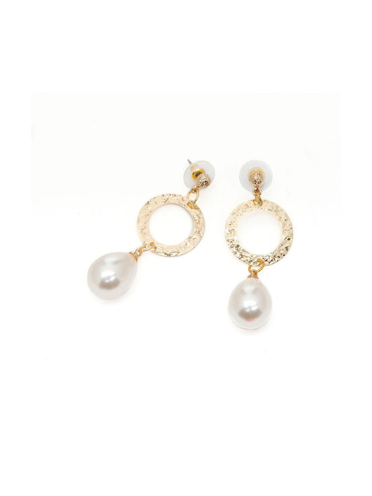 Philio Earrings Pendants Gold Plated with Pearls