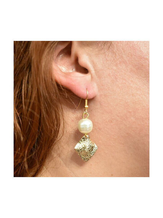 Philio Earrings Pendants Gold Plated with Pearls