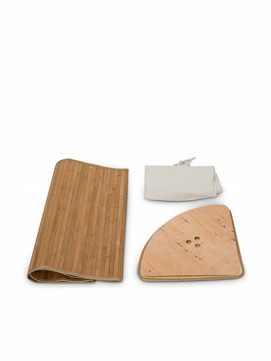 Relaxdays Καλάθι Απλύτων Bamboo με Καπάκι Μπεζ