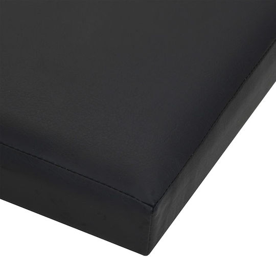 Hocker Für das Wohnzimmer Klappbar Mit Stauraum Gepolstert mit Kunstleder Schwarz 38x38x38cm