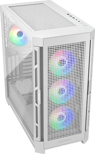 Cougar Duoface Pro RGB Gaming Middle Tower Carcasă Calculator cu Fereastră Laterală Alb