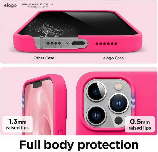 Elago Premium Back Cover Silicone Neon Hot Pink (iPhone 13 Pro Max)