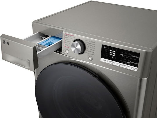 LG Πλυντήριο Ρούχων 9kg με Τεχνολογία Ατμού 1400 Στροφών TurboWash Ασημί F4R7009TSSB