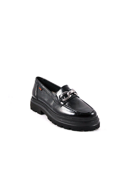 Ragazza Patent Leather Women's Moccasins in Black Color