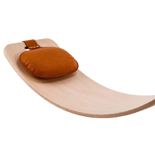 Curve Lab Spielzeug Balance Spielzeug Holzbrett Perfect Arc mit Filz Hellbraun & Amp Kissen Hellbraun