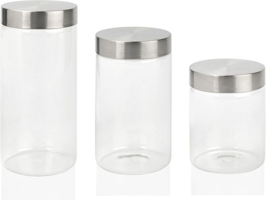 Andrea House Allgemeine Verwendung Glasvase mit Deckel Transparent 1400ml 1 Stück