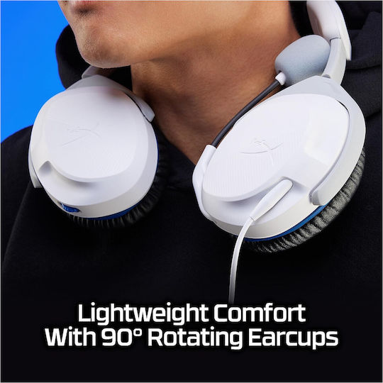 HyperX CloudX Stinger II for Playstation Over Ear Gaming Headset με σύνδεση 3.5mm Λευκό for PS4 / PS5