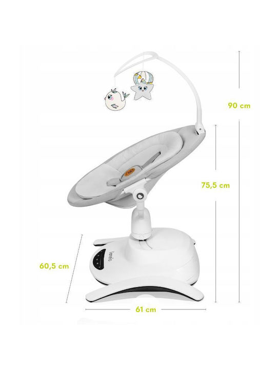 Lionelo Electric Baby Relax Bella with Music Gray for Child up to 9kg