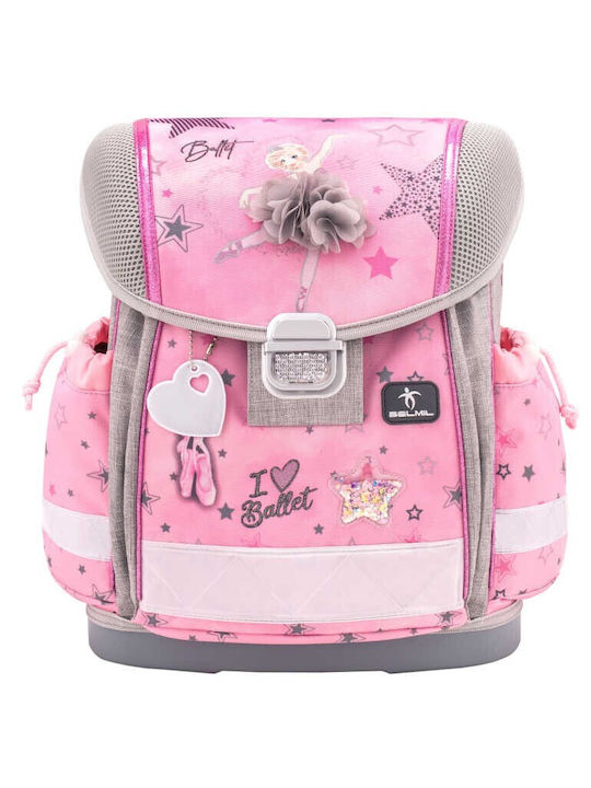 Belmil School Bag Backpack Elementary, Elementary in Pink color 19lt