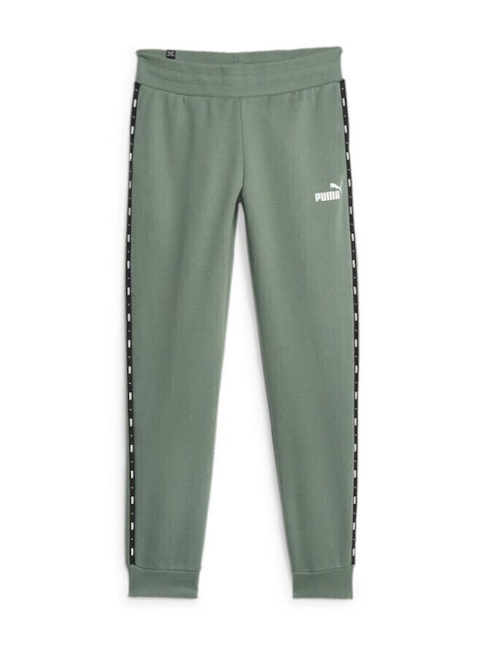 Damen Jogginghose mit Jogger Fleece Grün