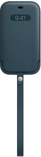 Apple Leather Sleeve with MagSafe 360 Full Cover Leather Baltic Blue (iPhone 12 / 12 Pro)
