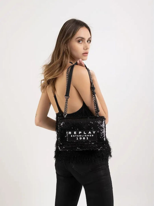 Damen Bluse mit Trägern Schwarz