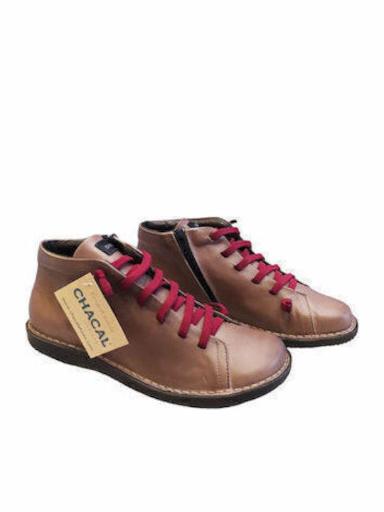 Leather Women's Ankle Boots Brown