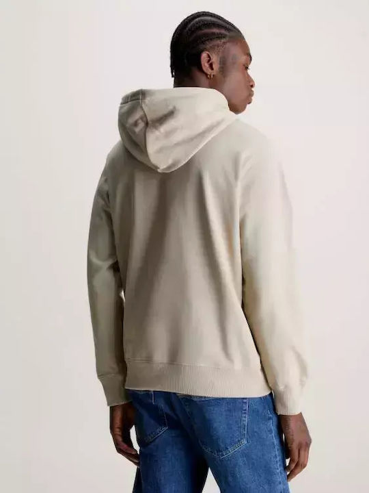 Calvin Klein Men's Sweatshirt with Hood Beige