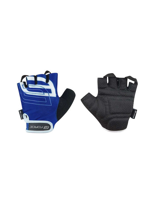 Force Sport Half Finger Cycling Gloves Adults Blue