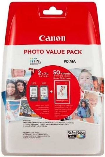 Canon PG-540L/CL-541XL Γνήσιο Photo Value Pack με 2 Μελάνια Εκτυπωτή InkJet Πολλαπλό (Color) / Μαύρο (5224B007)