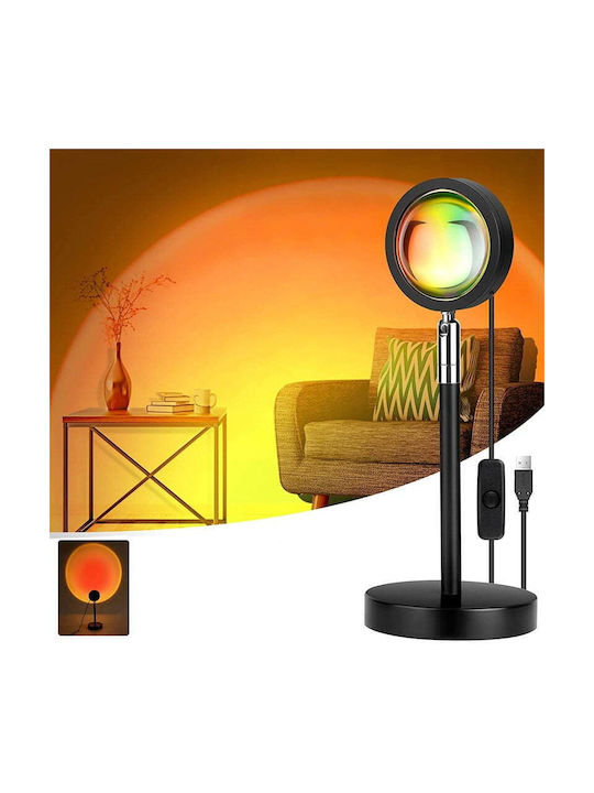 Dekorative Lampe Sonnenuntergang LED Schwarz