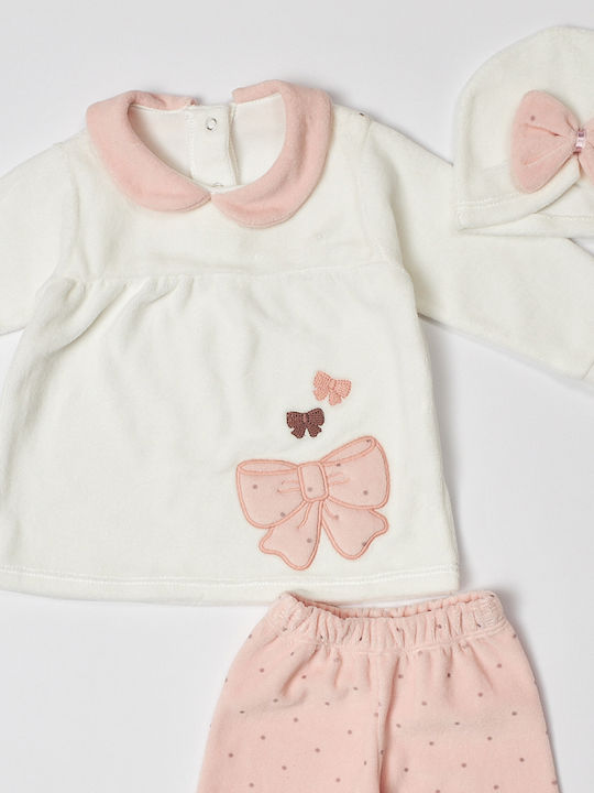 Εβίτα Kinder Set mit Hose Winter 3Stück Ecru